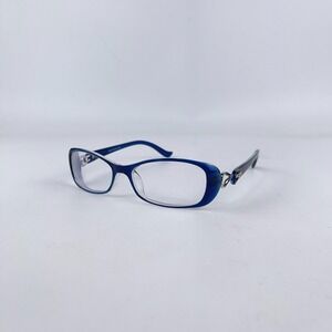 CHANEL 792 Womens Eyeglasses Frame Blue Plastic Oval Shape Full Rim 52-16-135 mm